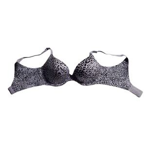 Soma 34C Push Up Bra Vanishing Back Leopard‎ Print